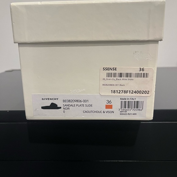 Givenchy Black Fur Slides - Picture 9 of 11